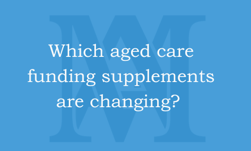 aged care funding supplements