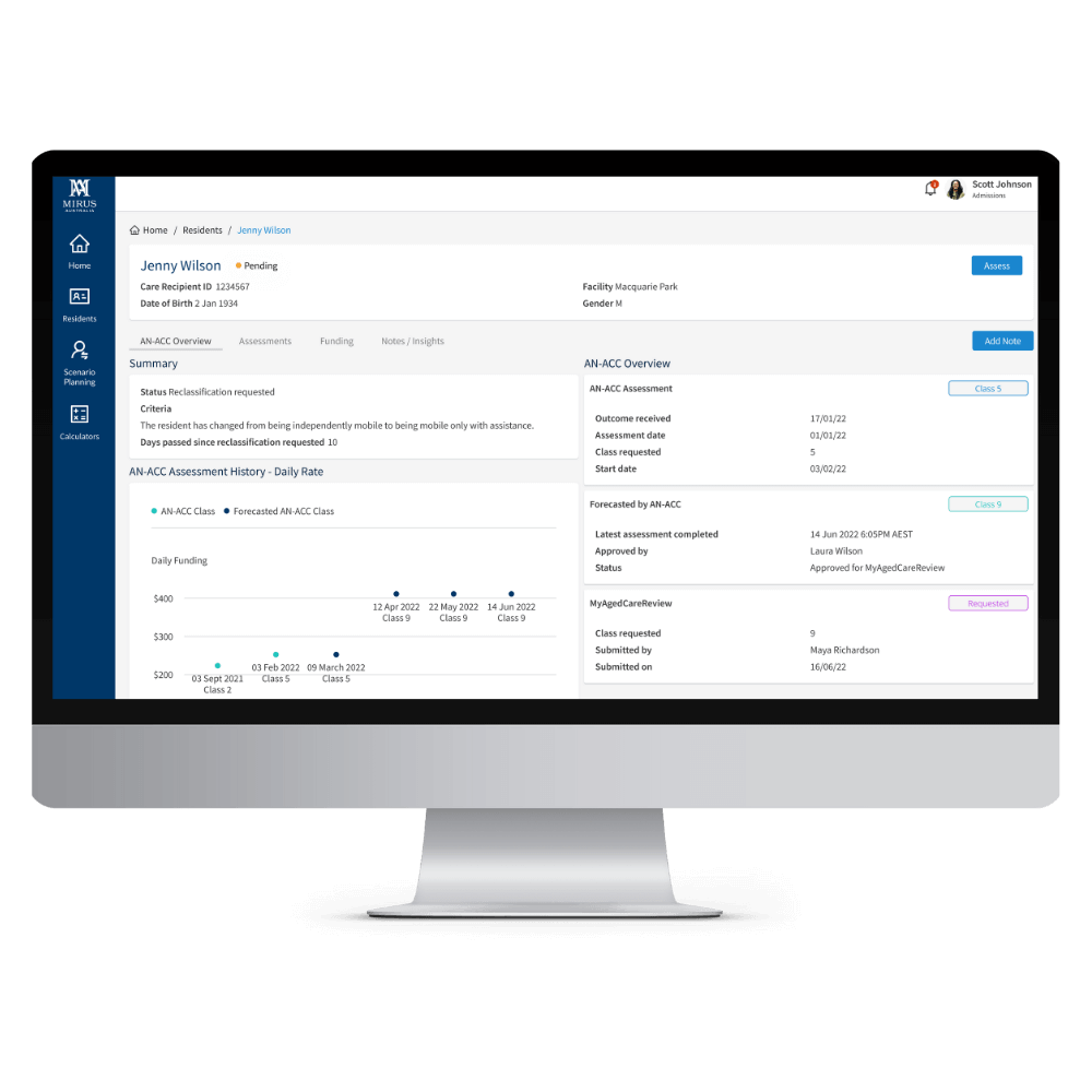 AN-ACC forecasting and validation