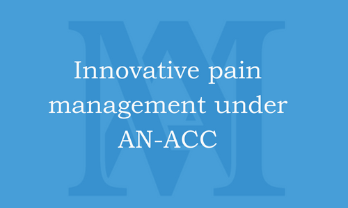 Innovative pain management under AN-ACC