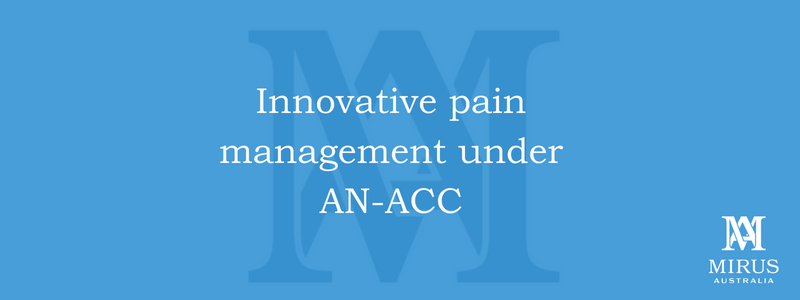 Innovative pain management under AN-ACC