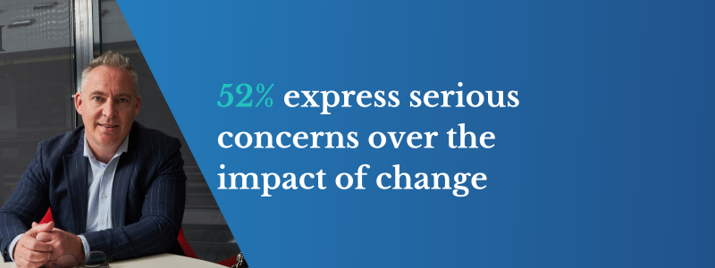 52% express serious concerns over the impact of change