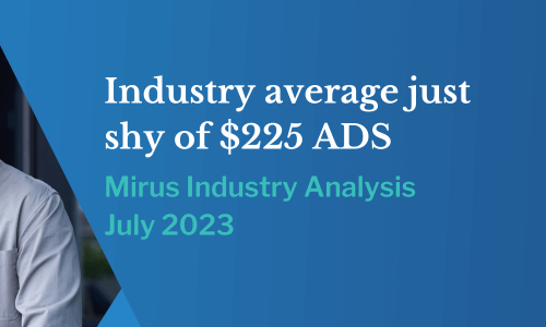 Industry average just shy of $225 ADS.