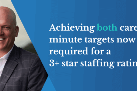 Achieving both care minute targets now required for a 3+ star staffing rating