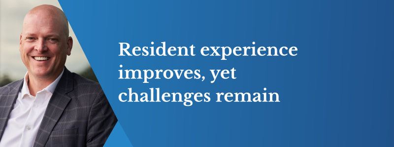 Resident experience is rising but food and accommodation costs remain a challenge